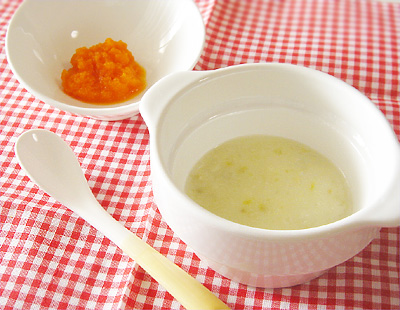 【離乳食初期】ポテトミルクがゆ/オレンジキャロット